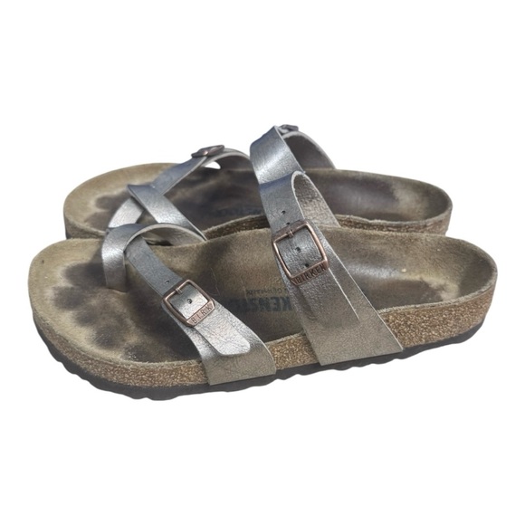 Birkenstock Mayari Leather Sandals Graceful Taupe Birks Shoe Size 38 US 7-7.5 - Picture 1 of 7